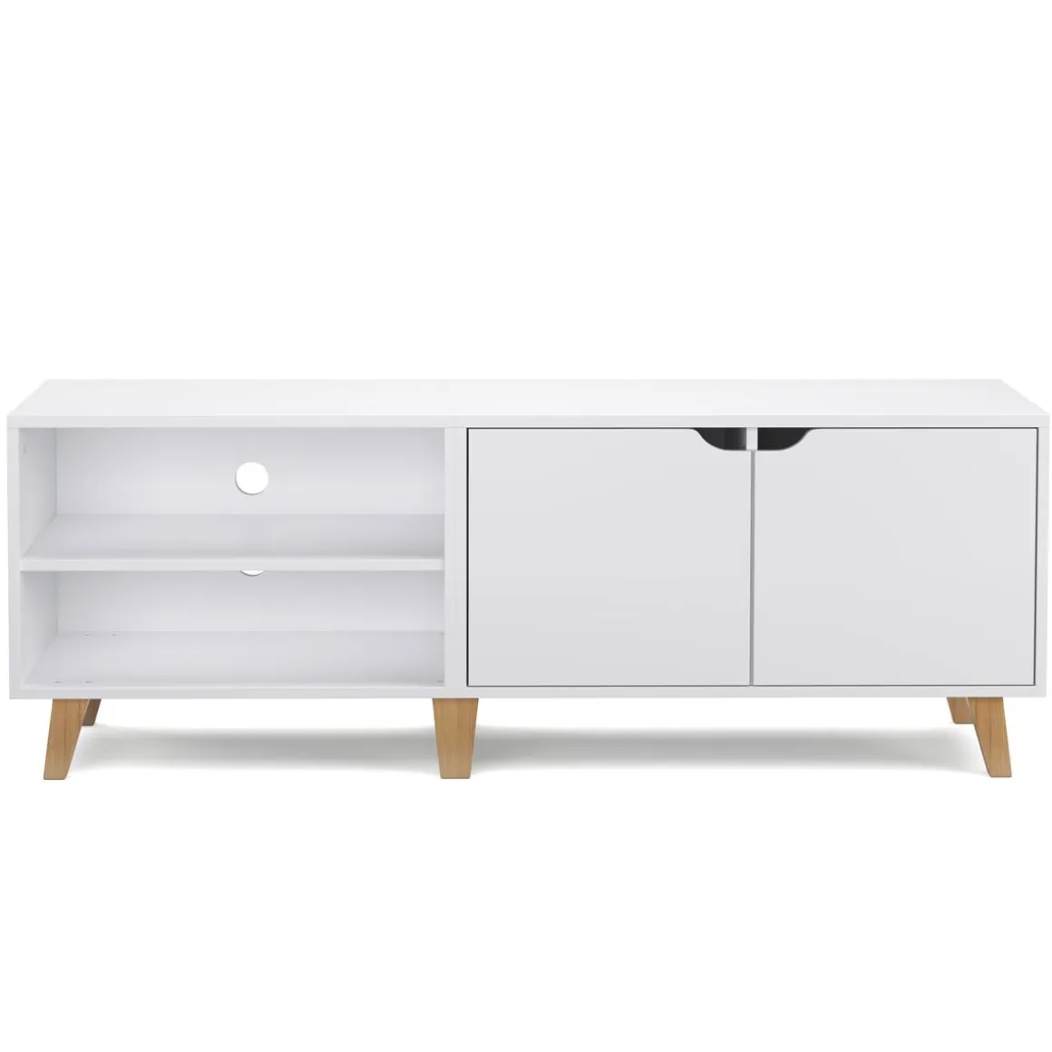 TV Möbel SCANDIC 140 x 40 x 50 cm weiss/braun