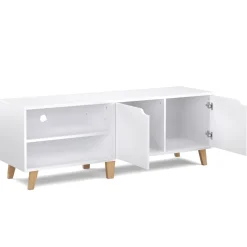 TV Möbel SCANDIC 140 x 40 x 50 cm weiss/braun