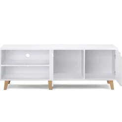 TV Möbel SCANDIC 140 x 40 x 50 cm weiss/braun