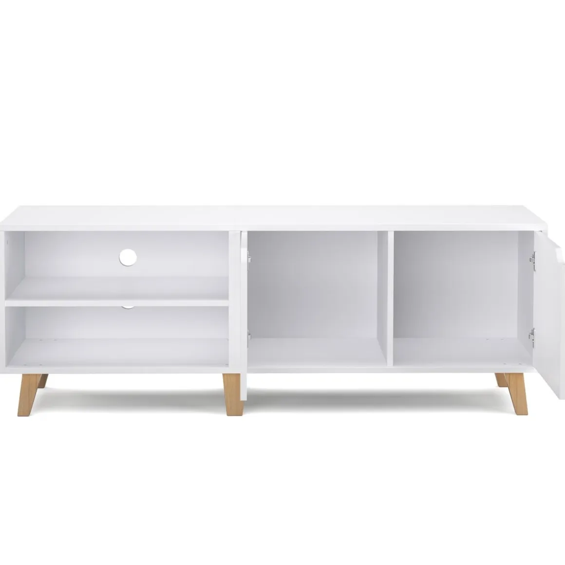 TV Möbel SCANDIC 140 x 40 x 50 cm weiss/braun