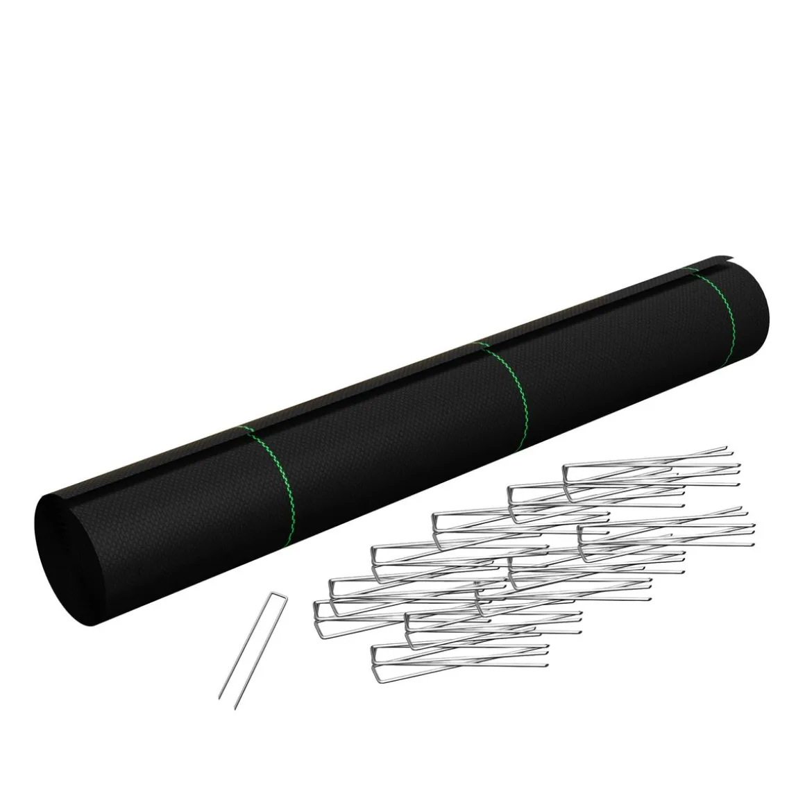 Unkrautvlies 2 x 50 m mit Bodenanker 100 Stk.