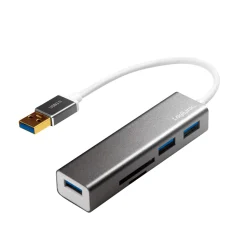 USB Hub mit 3 Ports und Kartenleser
