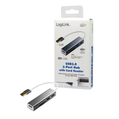 USB Hub mit 3 Ports und Kartenleser