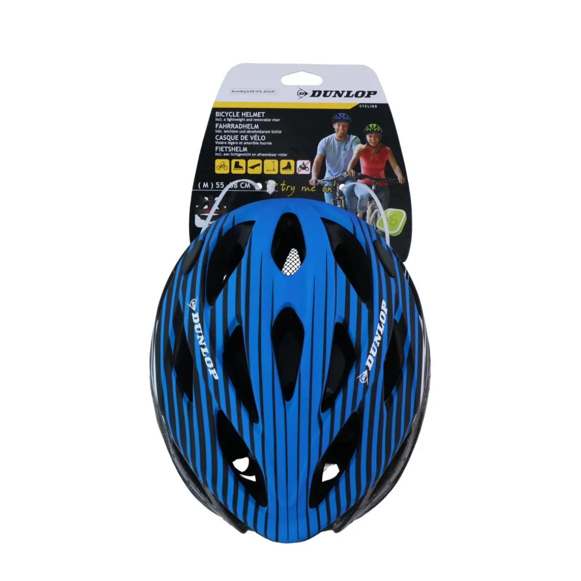 Velohelm DUNLOP 55 - 58 cm blau