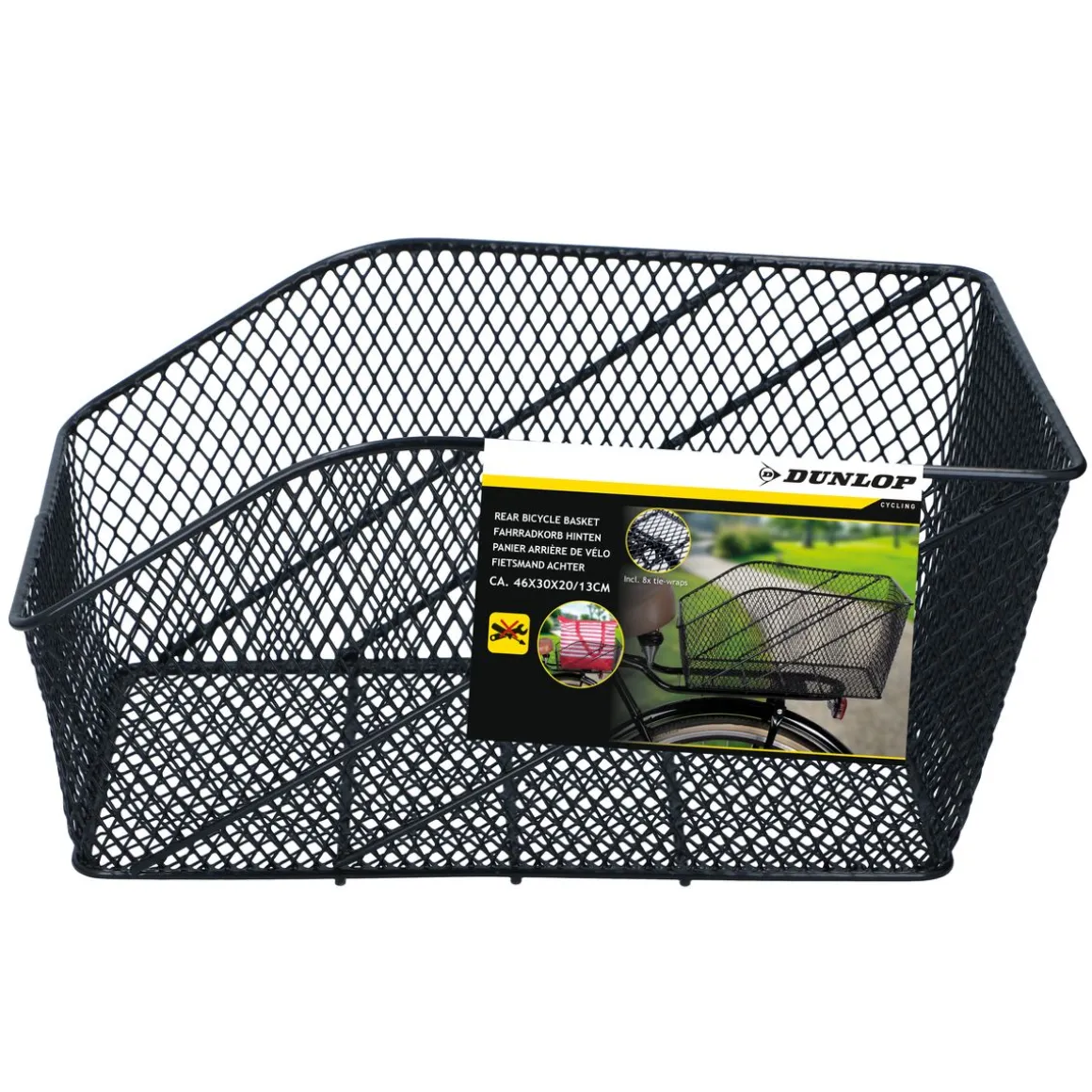 Velokorb hinten 46 x 30 cm schwarz