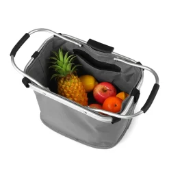 Velokorb vorne faltbar 35 x 21 cm grau