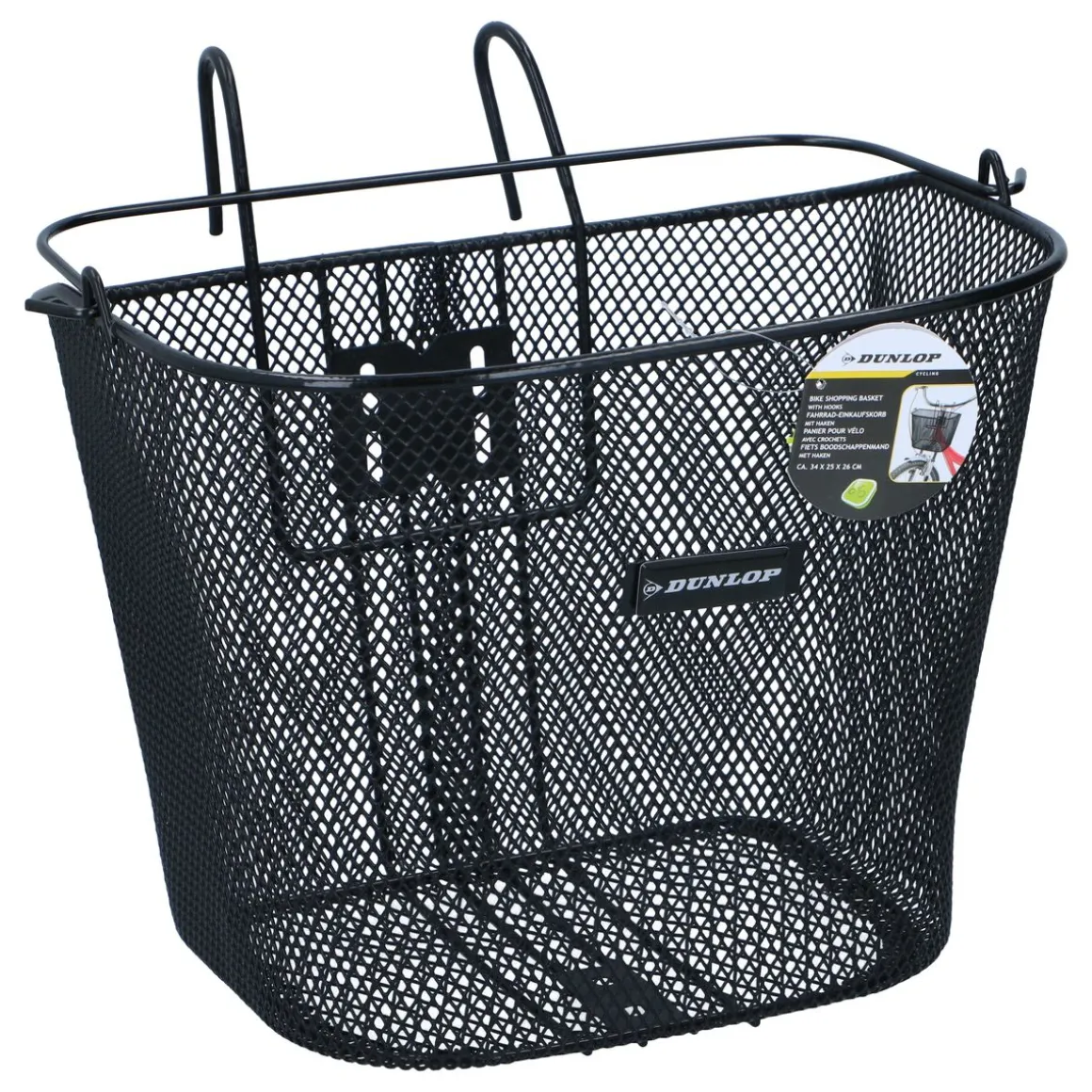 Velokorb vorne mit Tragegriff 34 x 25 cm schwarz