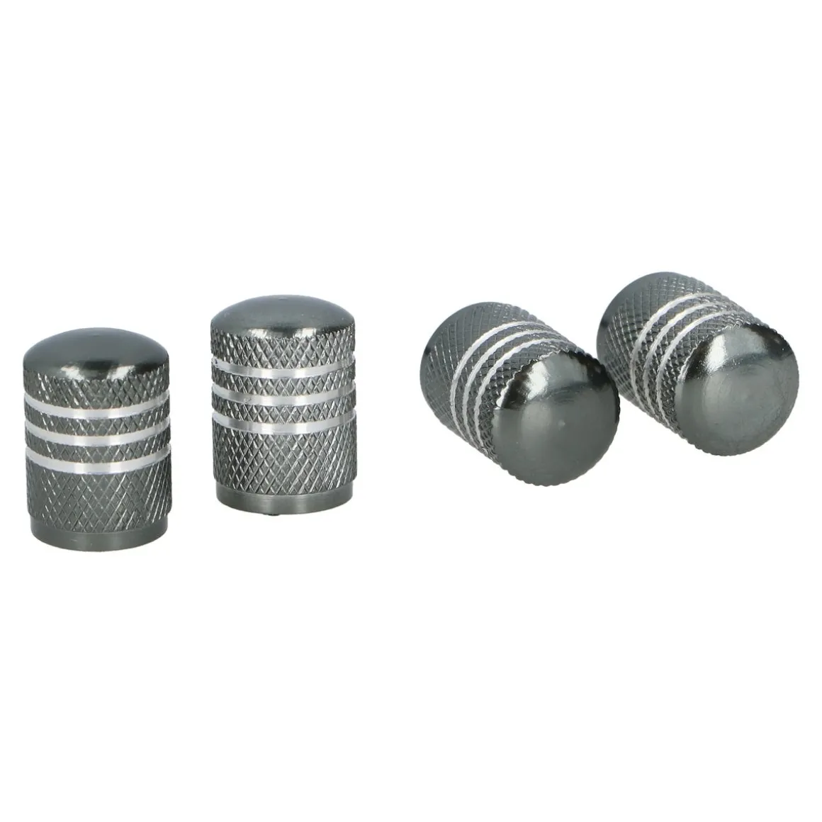 Ventilkappe Aluminium 4er Set silber