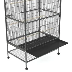 Vogelkäfig 79 x 52 x 135 cm schwarz