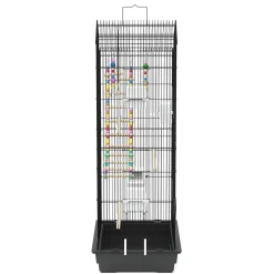 Vogelkäfig 47 x 36 x 100 cm schwarz