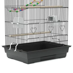 Vogelkäfig 47 x 36 x 100 cm schwarz