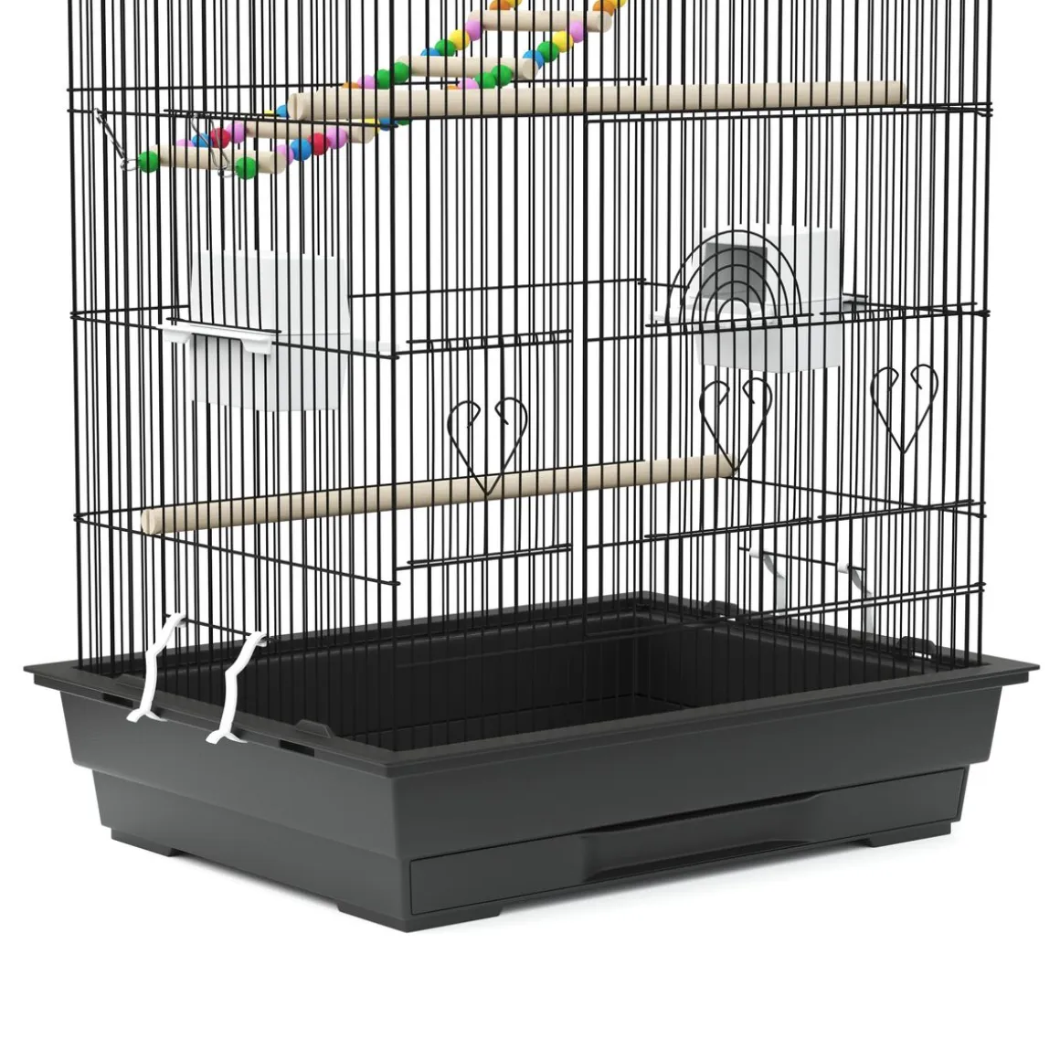 Vogelkäfig 47 x 36 x 100 cm schwarz