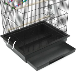 Vogelkäfig 47 x 36 x 100 cm schwarz