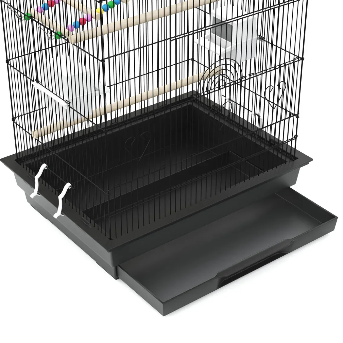 Vogelkäfig 47 x 36 x 100 cm schwarz