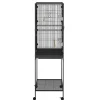 Vogelkäfig 79 x 46 x 159 cm schwarz