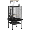 Vogelkäfig 81 x 77 x 174 cm schwarz