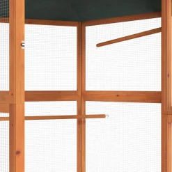 Vogelvoliere Holz 150 x 160 cm 6-eckig