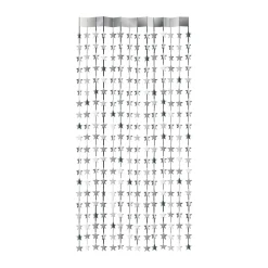 Vorhang Lametta Sterne 100 x 200 cm