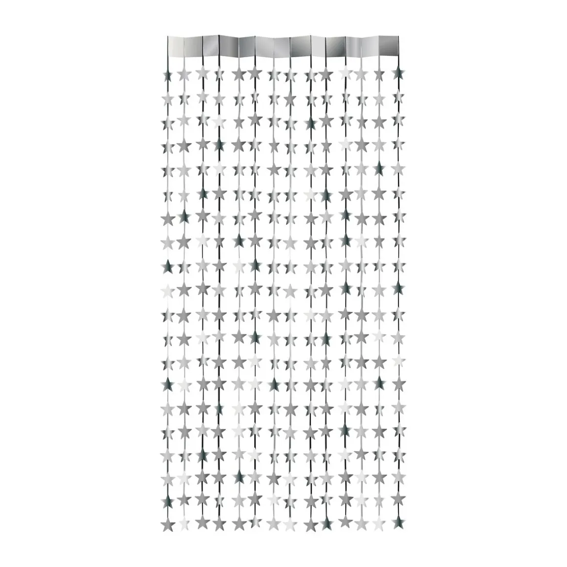 Vorhang Lametta Sterne 100 x 200 cm