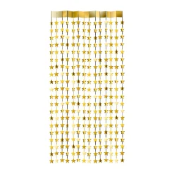 Vorhang Lametta Sterne 100 x 200 cm