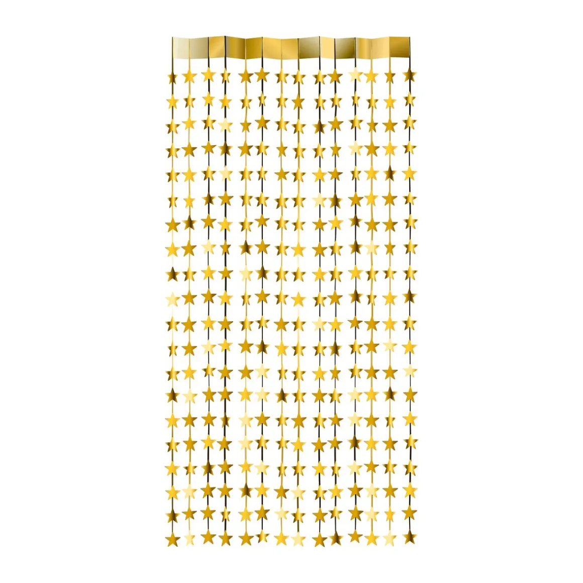 Vorhang Lametta Sterne 100 x 200 cm