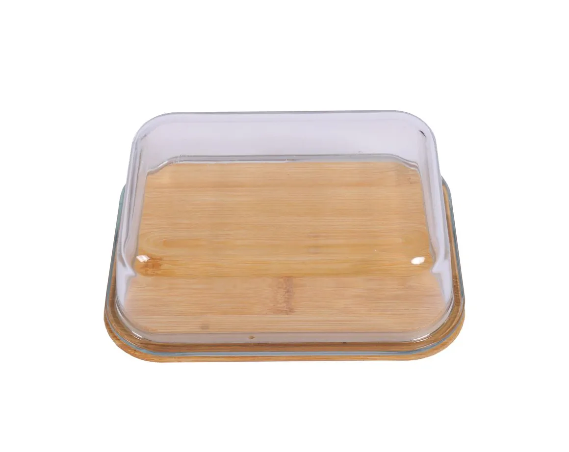Vorratsbehälter Set Glas 4-teilig mit Bambusdeckel