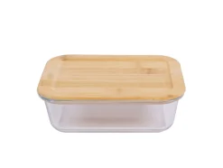 Vorratsbehälter Set Glas 4-teilig mit Bambusdeckel