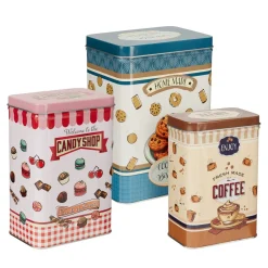 Vorratsdose Set Retro 3-teilig bunt