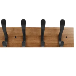 Wandgarderobe Holz BERGAMO mit 6 Haken 44 x 8 cm