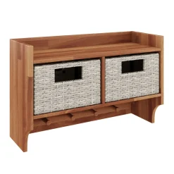 Wandgarderobe Holz CALI mit Schubladen 63 x 40 cm