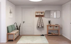 Wandgarderobe Holz CALI mit Schubladen 63 x 40 cm