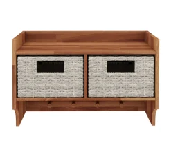 Wandgarderobe Holz CALI mit Schubladen 63 x 40 cm