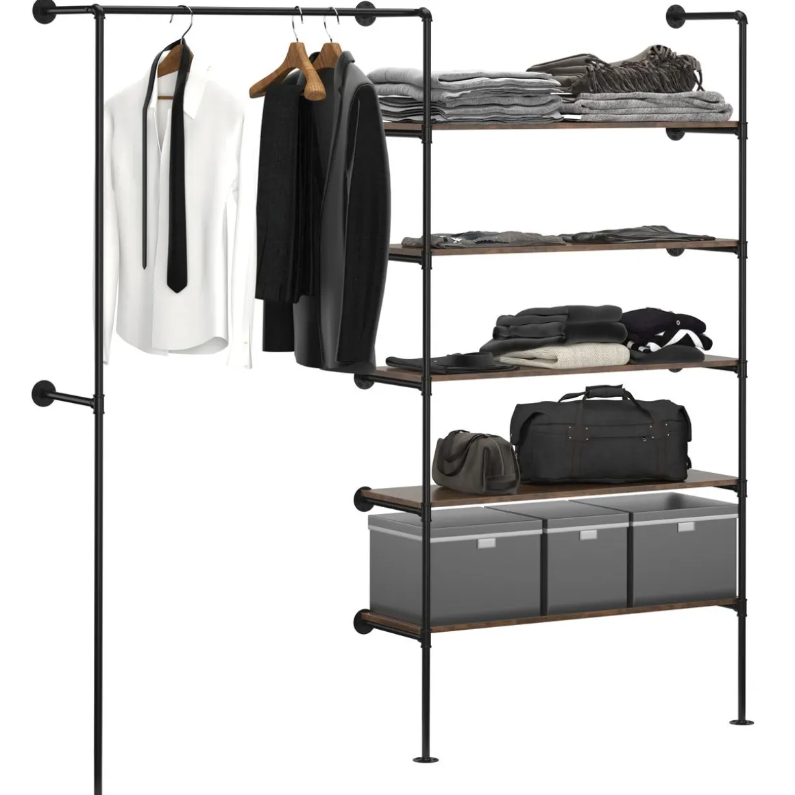 Wandgarderobe Industrial METROPOLITAN 188 x 184 cm
