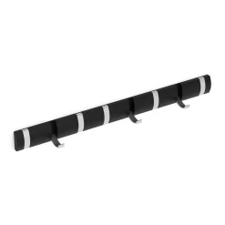 Wandgarderobe mit 8 Haken schwarz