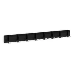 Wandgarderobe mit 8 Haken schwarz