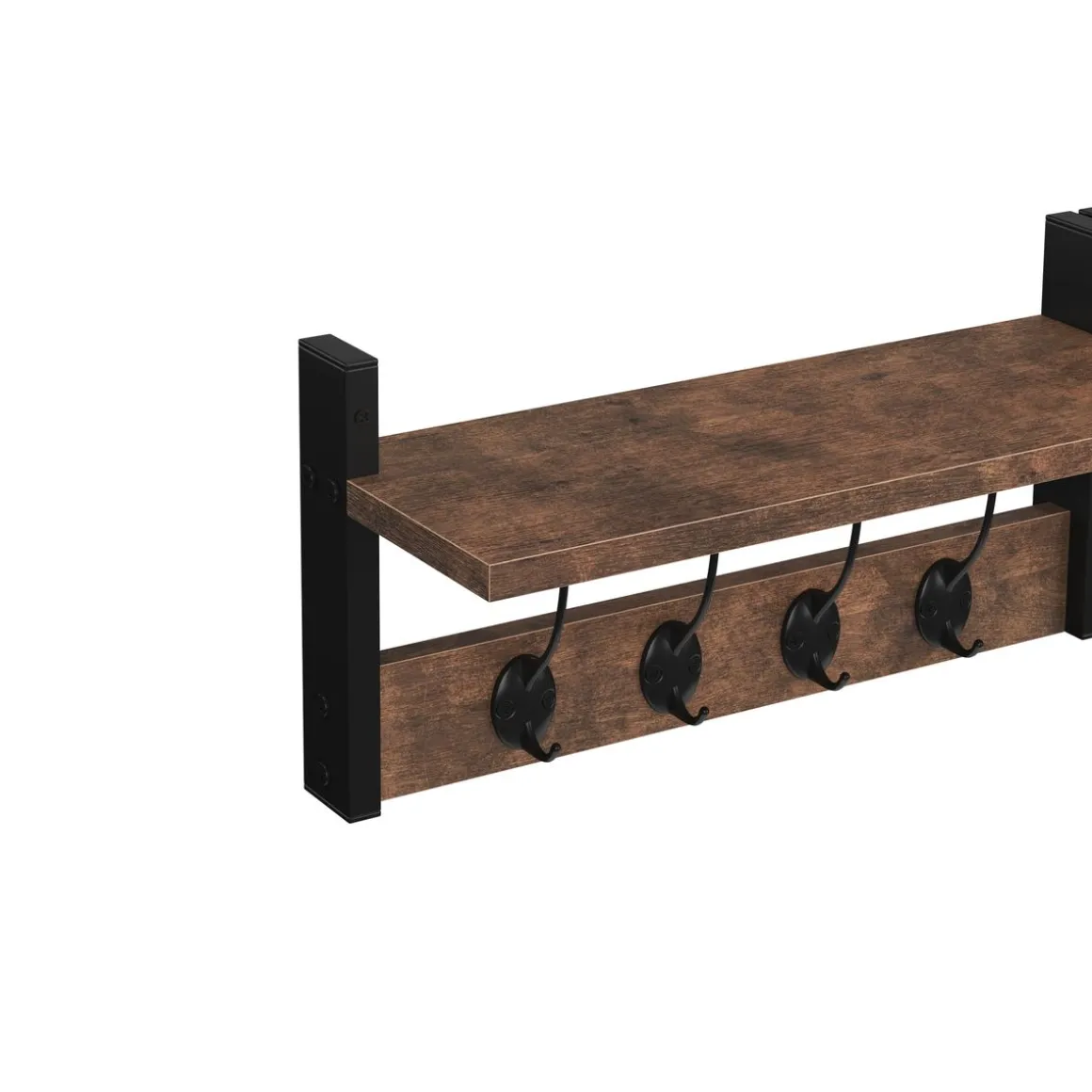 Wandgarderobe Vintage BONITA mit 4 Haken 40 x 20 cm 2er Set