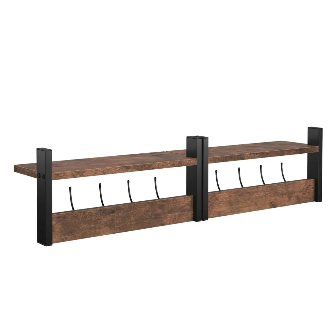 Wandgarderobe Vintage BONITA mit 4 Haken 40 x 20 cm 2er Set