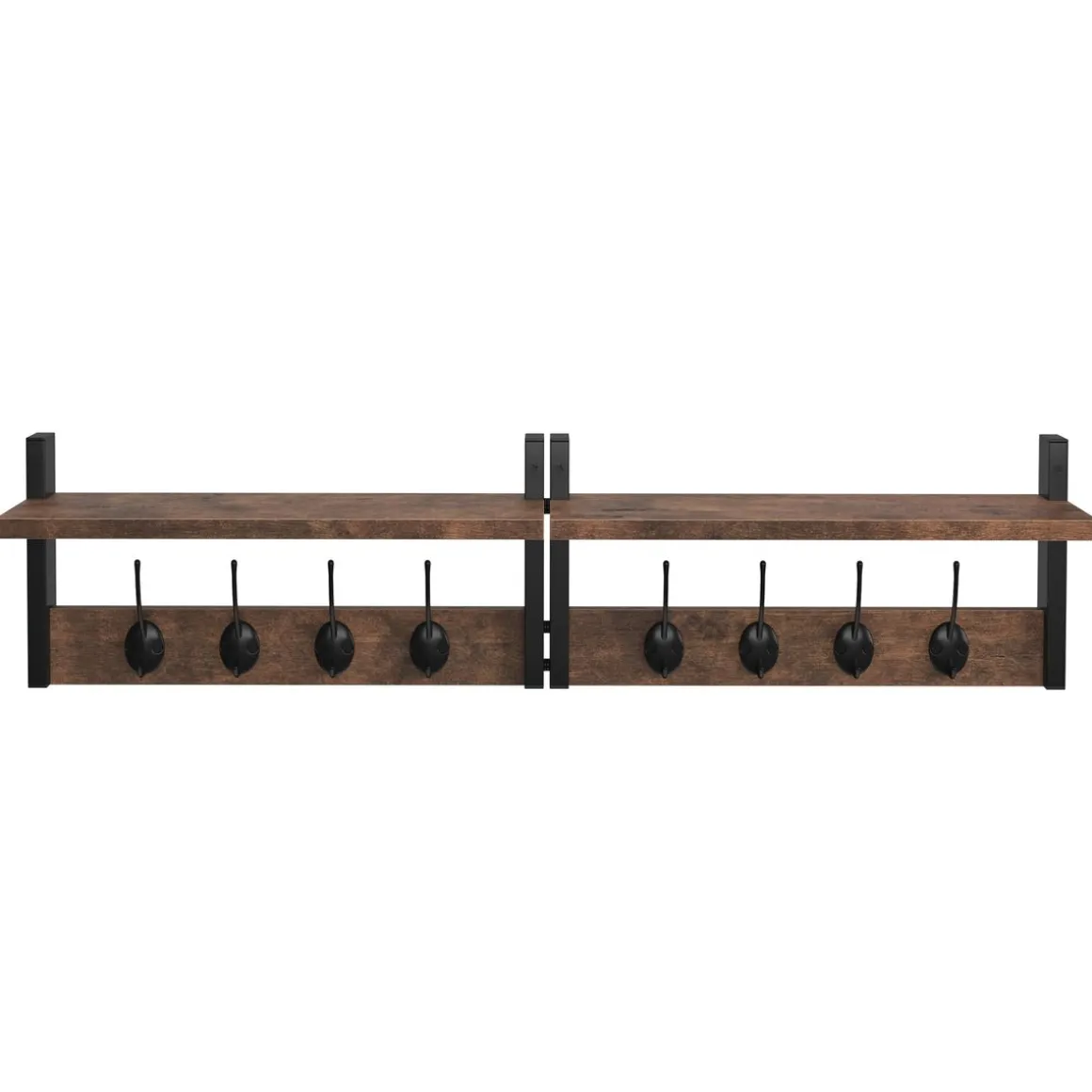 Wandgarderobe Vintage BONITA mit 4 Haken 40 x 20 cm 2er Set