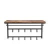 Wandgarderobe Vintage BONITA mit 10 Haken 80 x 42 cm
