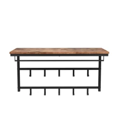 Wandgarderobe Vintage BONITA mit 10 Haken 80 x 42 cm