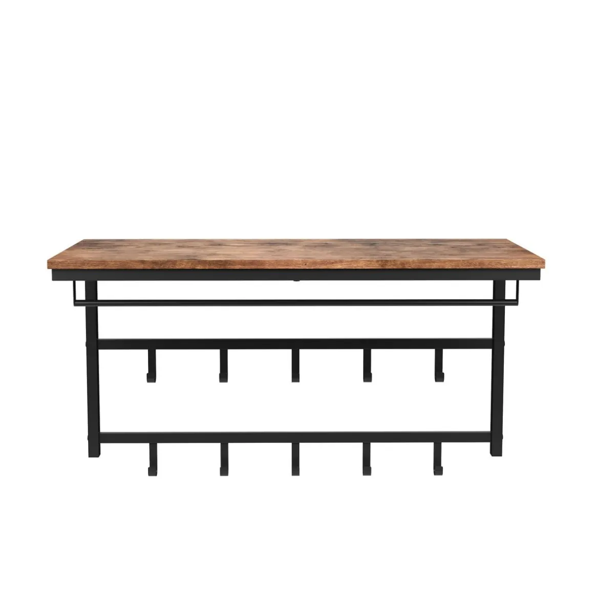 Wandgarderobe Vintage BONITA mit 10 Haken 80 x 42 cm