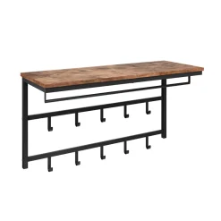 Wandgarderobe Vintage BONITA mit 10 Haken 80 x 42 cm