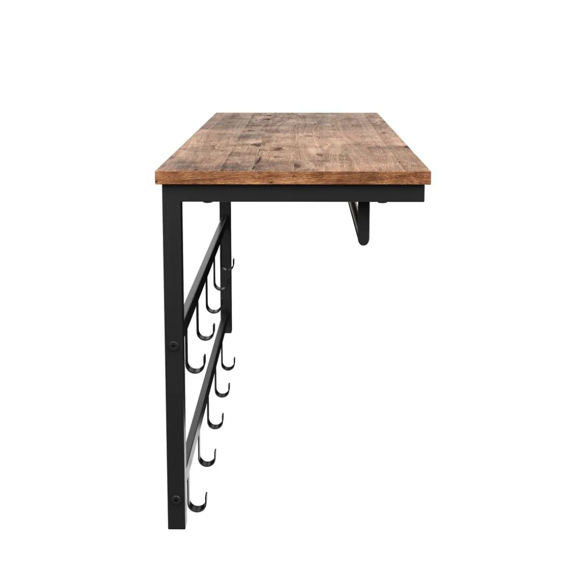 Wandgarderobe Vintage BONITA mit 10 Haken 80 x 42 cm