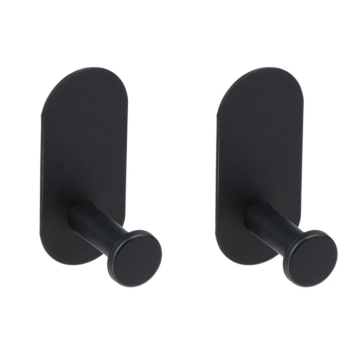 Wandhaken 5 x 6 cm 2er Set schwarz