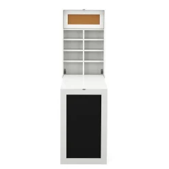 Wandklapptisch GRETA 95 x 50 x 156 cm weiss/schwarz