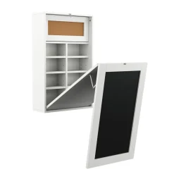 Wandklapptisch GRETA 95 x 50 x 156 cm weiss/schwarz