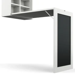 Wandklapptisch GRETA 95 x 50 x 156 cm weiss/schwarz