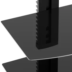 Wandregal für Multimedia Glas 38 x 28 x 40 cm schwarz