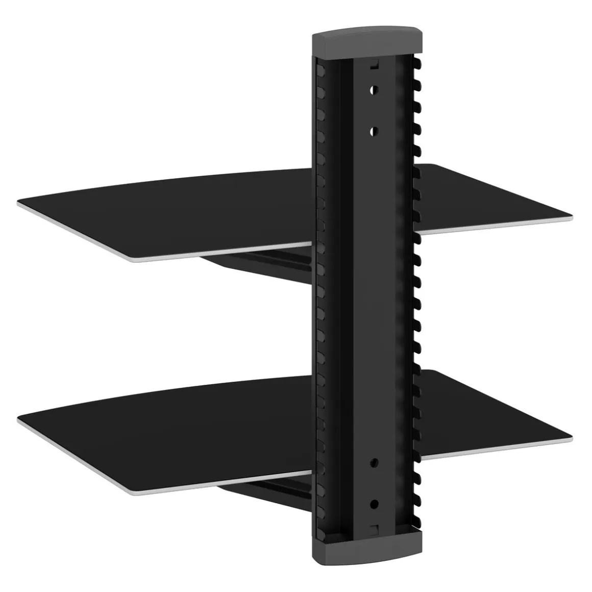Wandregal für Multimedia Glas 38 x 28 x 40 cm schwarz