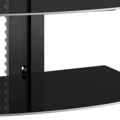Wandregal für Multimedia Glas 38 x 28 x 40 cm schwarz